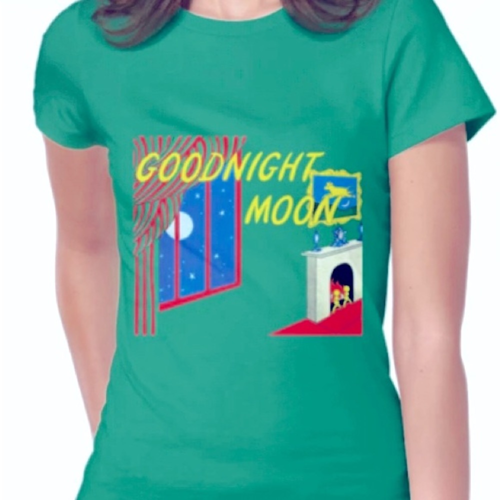 Women’s “Out of Print” Goodnight Moon tee, size XXL (NWT).   Slim cut/juniors